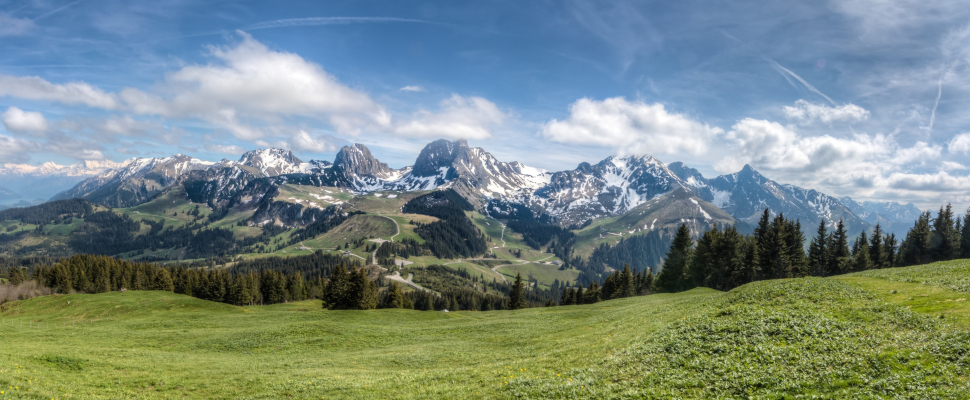 Blick vom Aussichtspunkt Selibüel im Gantrisch Naturpark